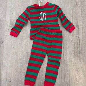 Festive Striped Kids Pajama Set